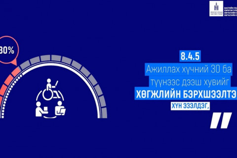 Та хөгжлийн бэрхшээлтэй иргэнийг ажлын байраар хангаснаар дараах дэмжлэг, хөнгөлөлтийг хуулиар авч болно